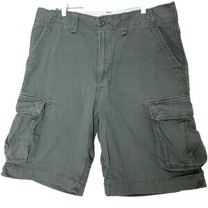 POLO Jeans Co. Ralph Lauren Cargo Shorts Men's 36 Green Ripstop Fatigue Utility